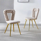 GEITIN Modern Dining Chair with Metal Legs Set of 2