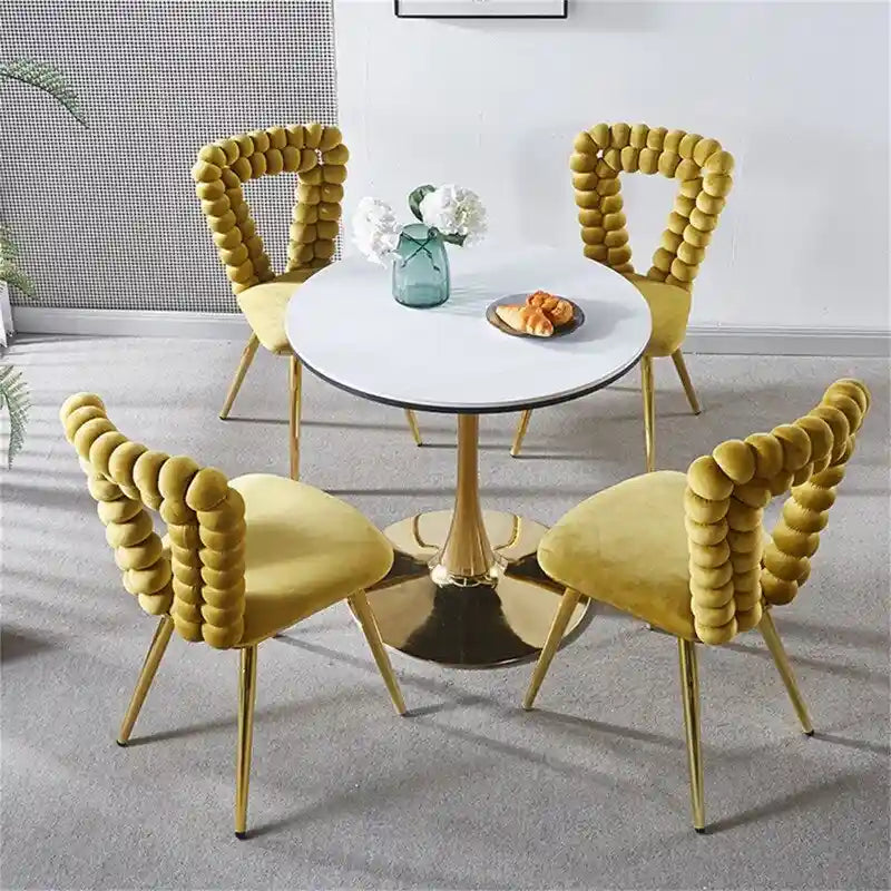 GEITIN Modern Dining Chair with Metal Legs Set of 2