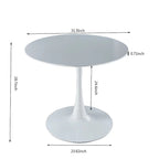 Round Dining Table with 4 Teddy Plush Fabric Chairs