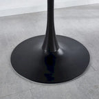 Round Dining Table with 4 Teddy Plush Fabric Chairs