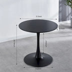Round Dining Table with 4 Teddy Plush Fabric Chairs