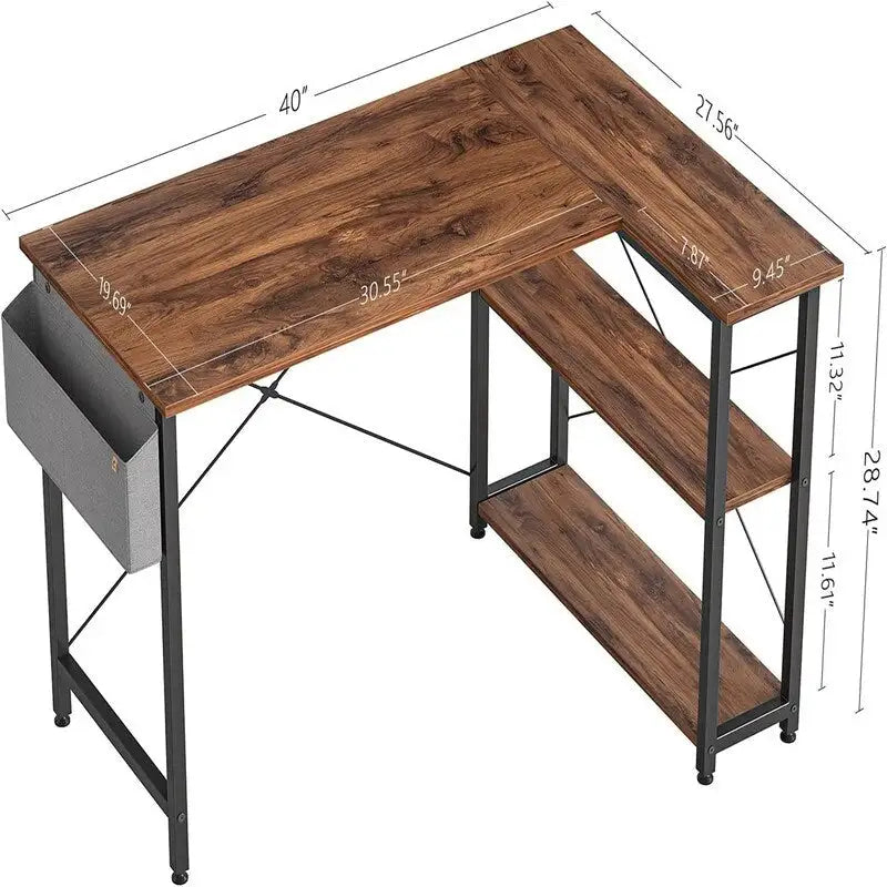 40 Inch Small L Shaped Computer Desk