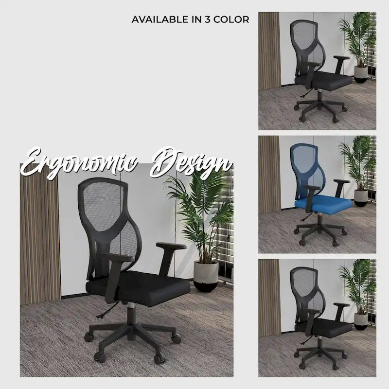 Glen Mid-Back Office Chair with Adjustable Height, Swivel and Tilt by LeisureMod