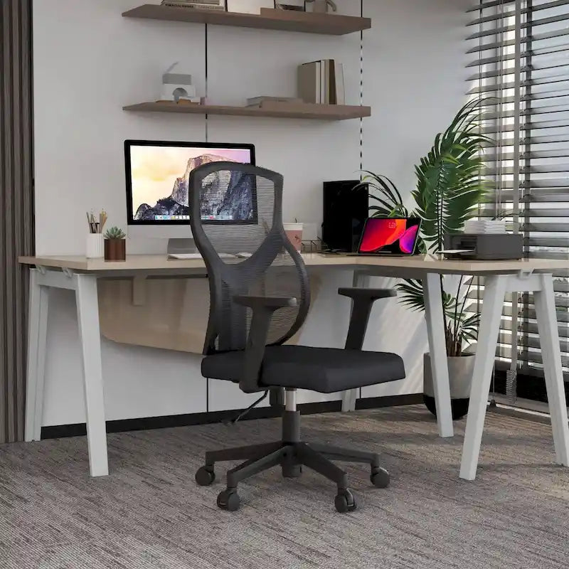 Glen Mid-Back Office Chair with Adjustable Height, Swivel and Tilt by LeisureMod
