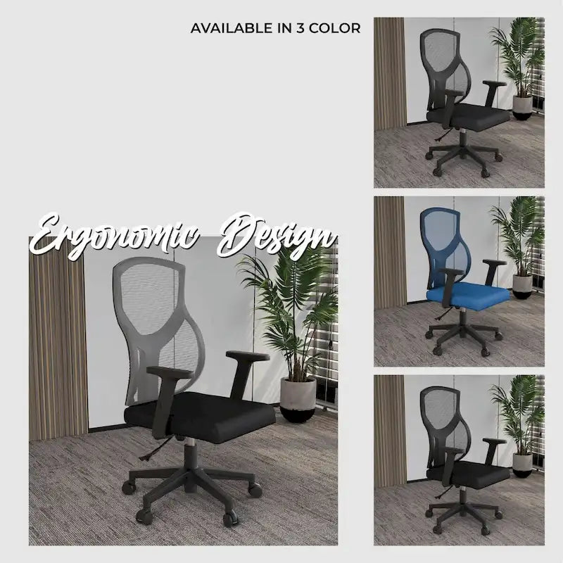 Glen Mid-Back Office Chair with Adjustable Height, Swivel and Tilt by LeisureMod