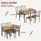 Dining Table Set for 4, Kitchen Table with 2 Upholstered Benches