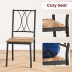 Dining Table Set for 4, Kitchen Table with 2 Upholstered Benches