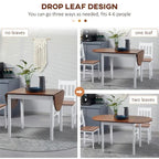 Solid Wood Kitchen Table,Drop Leaf Tables,Folding Dining Table