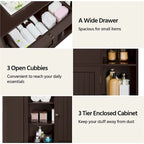 Yaheetech Free-Standing Bathroom Floor Cabinet with Adjustable Drawer