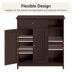 Yaheetech Free-Standing Bathroom Floor Cabinet with Adjustable Drawer