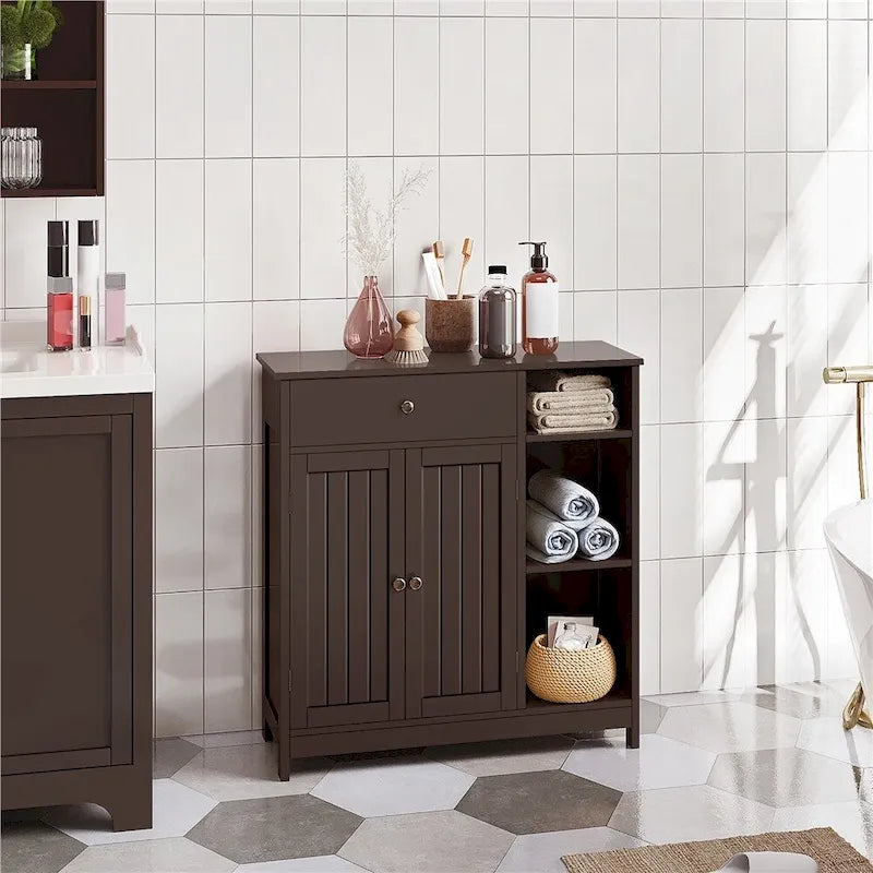 Yaheetech Free-Standing Bathroom Floor Cabinet with Adjustable Drawer