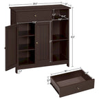 Yaheetech Free-Standing Bathroom Floor Cabinet with Adjustable Drawer