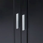 Tall and Wide Storage Cabinet with Doors for Bathroom,Three Drawers