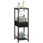 Freestanding Toilet Paper Storage Cabinet with Sliding Storage Drawer