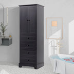 Freestanding Storage Cabinet with 2 Doors and 4 Drawers