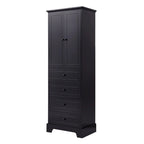 Freestanding Storage Cabinet with 2 Doors and 4 Drawers