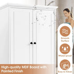 Freestanding Storage Cabinet with 2 Doors and 4 Drawers
