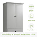 Freestanding Storage Cabinet with 2 Doors and 4 Drawers