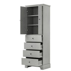 Freestanding Storage Cabinet with 2 Doors and 4 Drawers