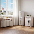Tall Storage Cabinet Floor Bathroom Cabinet with 2 Doors - 11.81D x 15.75W x 66.93H