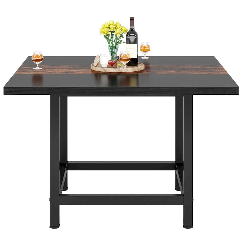 Small Conference Room Table for 4 People, Square 40- Inches Wood Desk for Home Office - 39-inch D