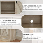 Wood Media Console TV Stand Entertainment Center