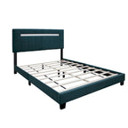 Queen Size Velvet Upholstered Bed Frame with Adjustable Features, Teenage Girl's Favorite Collection
