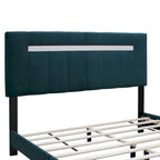 Queen Size Velvet Upholstered Bed Frame with Adjustable Features, Teenage Girl's Favorite Collection