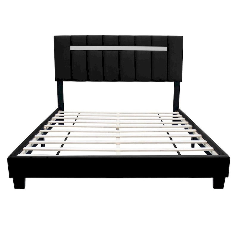 Queen Size Velvet Upholstered Bed Frame with Adjustable Features, Teenage Girl's Favorite Collection