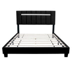 Queen Size Velvet Upholstered Bed Frame with Adjustable Features, Teenage Girl's Favorite Collection