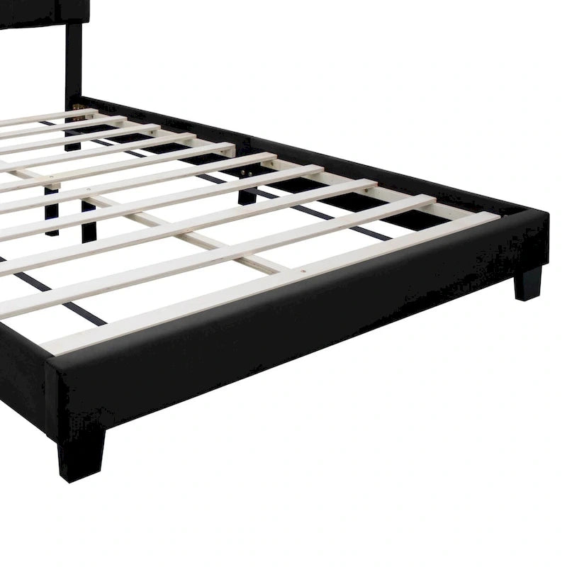 Queen Size Velvet Upholstered Bed Frame with Adjustable Features, Teenage Girl's Favorite Collection