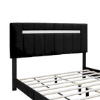 Queen Size Velvet Upholstered Bed Frame with Adjustable Features, Teenage Girl's Favorite Collection