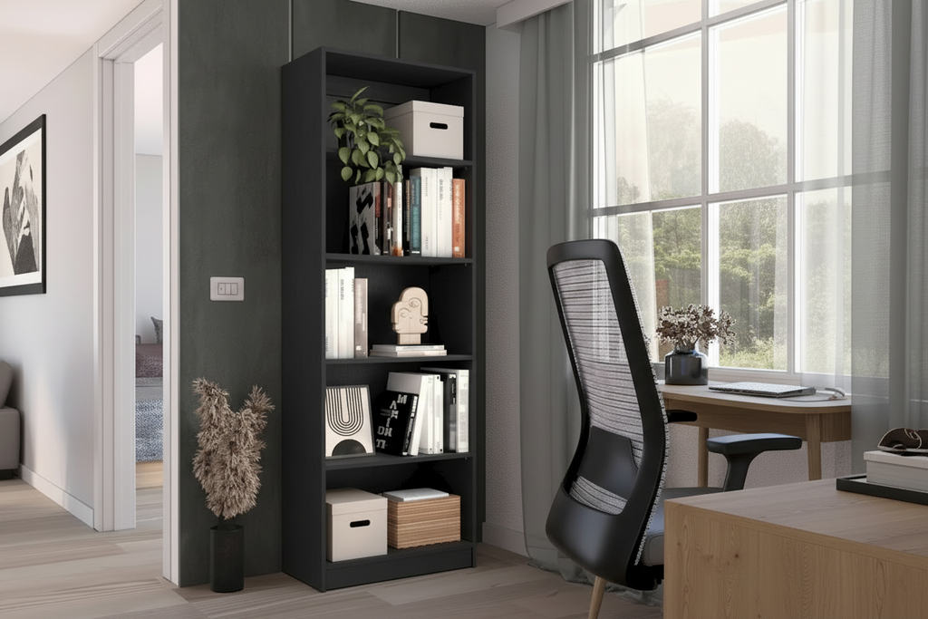Home 4 Shelves Bookcase with Multi-Tiered Storage