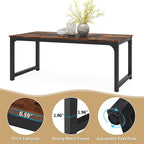 79 Inches Modern Rectangular Dining Table for 6-8 - 78.74 L x 39.37 W x 30.31H
