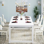79 Inches Modern Rectangular Dining Table for 6-8 - 78.74 L x 39.37 W x 30.31H