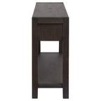 Wood Console Table with 2 Drawers and 1 Shelf for Hallway Living Room