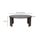 NADAAL STUDIOS Pence, Small Oval Coffee Table, Dark Brown