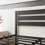 Platform Bed Frame With Wooden Headboard, Under Bed Storage, Non-Slip