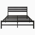 Platform Bed Frame With Wooden Headboard, Under Bed Storage, Non-Slip