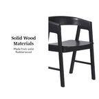 Middlebrook Modern Solid Wood Rounded Back Dining Chair (Set of 2)