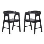 Middlebrook Modern Solid Wood Rounded Back Dining Chair (Set of 2)