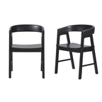 Middlebrook Modern Solid Wood Rounded Back Dining Chair (Set of 2)